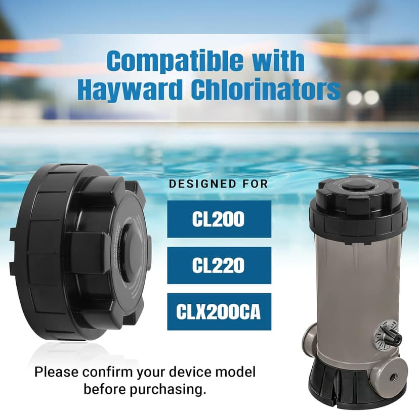 AR-PRO Replacement Chlorinator Lid Cover for CL200, CL220, and CLX200CA - Compatible with Hayward Pool Automatic Chlorinator Parts - Made of Durable ABS Material