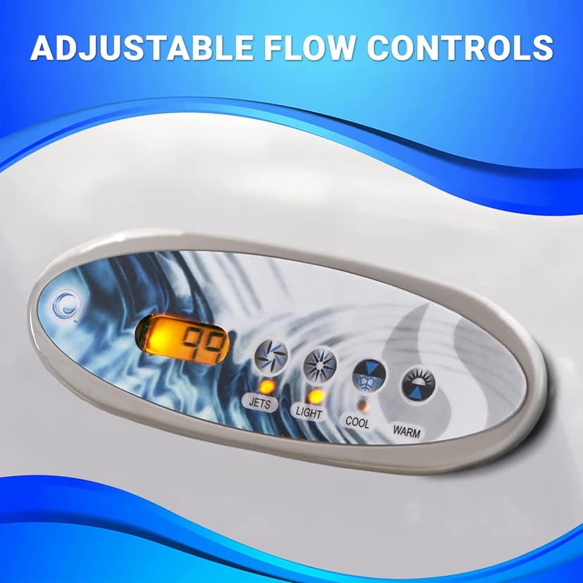 Aqualife Edgewater® Outdoor Hot Tub, Fit 6 Adults, 28 Massaging Jets, Cover Included, Ice Bucket Feature, Plug into Any Standard Outlet, Made in USA