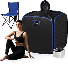 TOREAD Portable Steam Sauna for Home Spa, at Home Folding Steam Sauna with 1000W 2.8L Generator and Remote Control, Fast Heating in 6 Min Home Sauna Tent for Relaxation (Black)