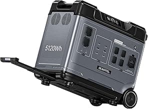 OUKITEL P5000 Power Station 5120Wh, 2200W LiFePO4 Solar Generator, 2.8H to Full Charge, Solar Powered Generator for Emergency, Power Outage, Home Use (Solar Panel Optional)