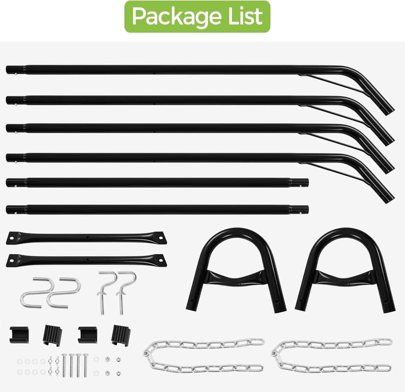 Yaheetech Universal Hammock Stand, Heavy-Duty Double-Pipe Steel Hammock Stand for 9-14.5 Ft Hammocks, 475 Lb Capacity and Capable of Holding 2-3 People