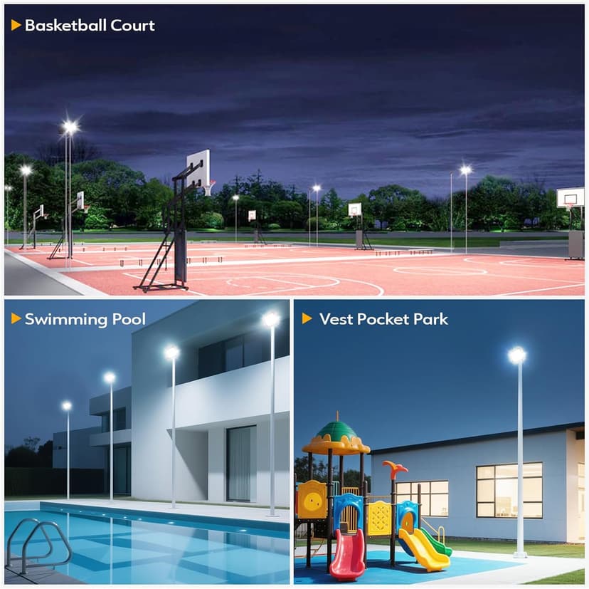 2 Pack LED Flood Lights Outdoor, 100W 10000LM Super Bright Floodlight Outside Work Light with 5.9FT Plug, IP65 Waterproof 6000K Outdoor LED Flood Light for Garage, Yard, Lawn, Garden