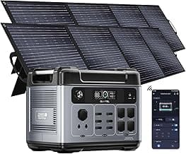 OUKITEL P2001 Plus 2400W Solar Generator with 2x200W Solar Panels, 2048Wh Solar power station, 1800W Fast Charging, Smart APP Control Emergency Power Station for Home, Camping, Outdoor Battery Backup