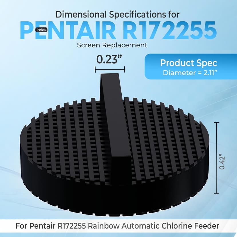 R172255 Screen Replacement Compatible with Pentair Rainbow Automatic Chlorine/Bromine Filters Models 320 & 322 - Heavy Duty Plastic Pool Screen Replacement - for Tablet Feeder