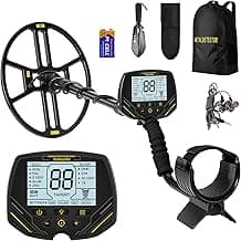 14" Metal Detector for Adults Professional, Double-D Metal Detectors with Higher Sensitivity, Waterproof Metal Detector with IP68 Search Coil, DISC & Pinpointer Metal Detector Modes