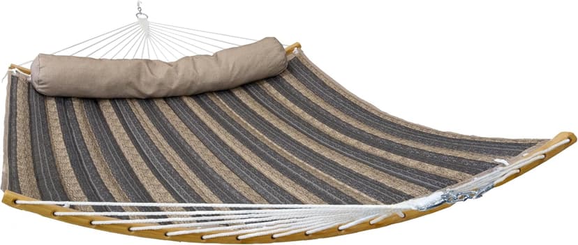 Sunnydaze Outdoor Hammock with Spreader Bar - 450-Pound Capacity Curved Spreader Bar Hammock - Mountainside