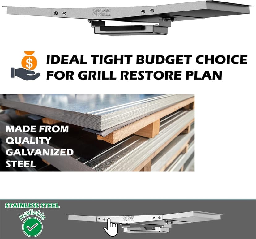 Grease Tray with Catch Pan - Dyna Glo Grill Replacement Parts, Universal Drip Pan for 4/5 Burner Gas Grill Models from Dyna Glo, Nexgrill, Expert Grill, Kenmore, BHG and More (24"-30")