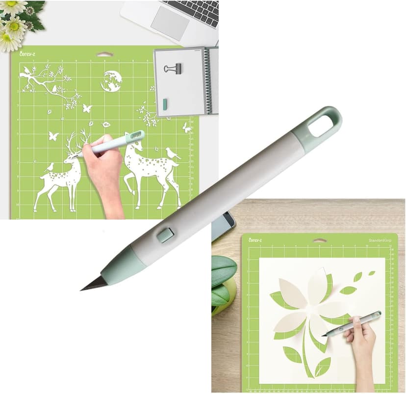 Craft Vinyl Weeding Tools Set Precision Carving Hobby Knife Pen Coming With Additional Blades and Weeder Removal Tool for Cricut Basic Weeding Tools for Art, Scrapbooking, Cutter and DIY