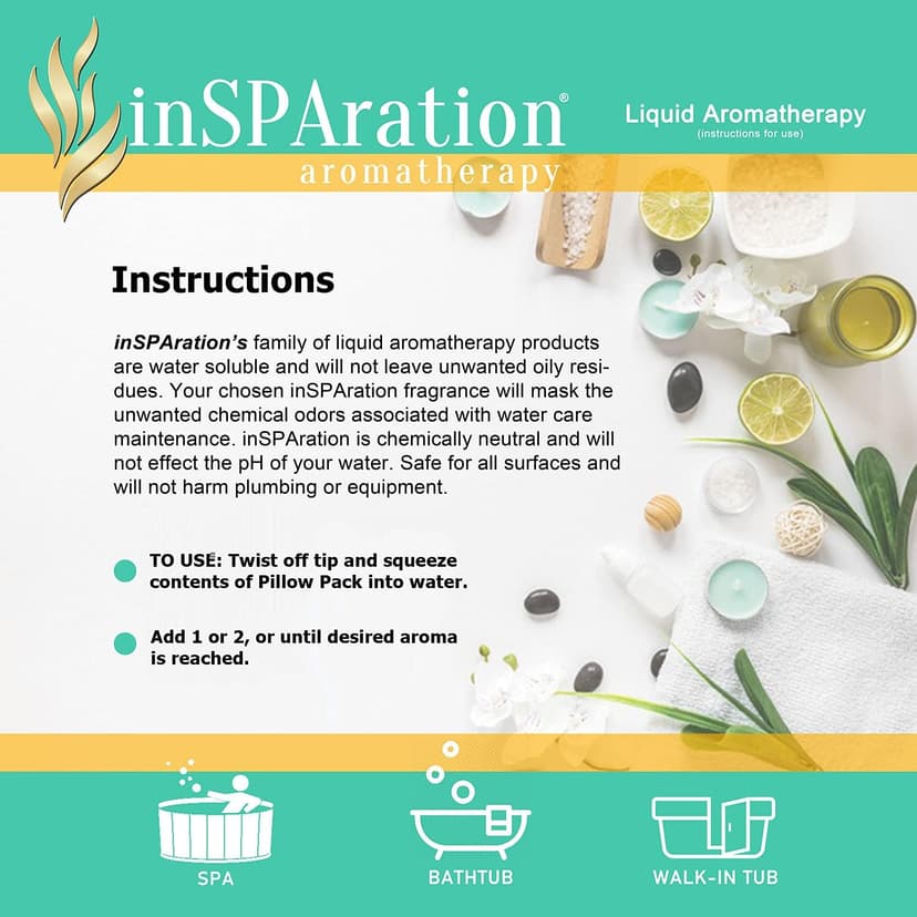 inSPAration Hot Tub Spa & Bath Aromatherapy Pods - 15 Scents Sampler