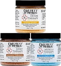 Spa & Hot Tub RX Therapy Muscle Detox Joint Bundle 3 Pack Gift Set - Spazazz Therapeutic Mineral Dead Sea Bath Salt Crystals Collection