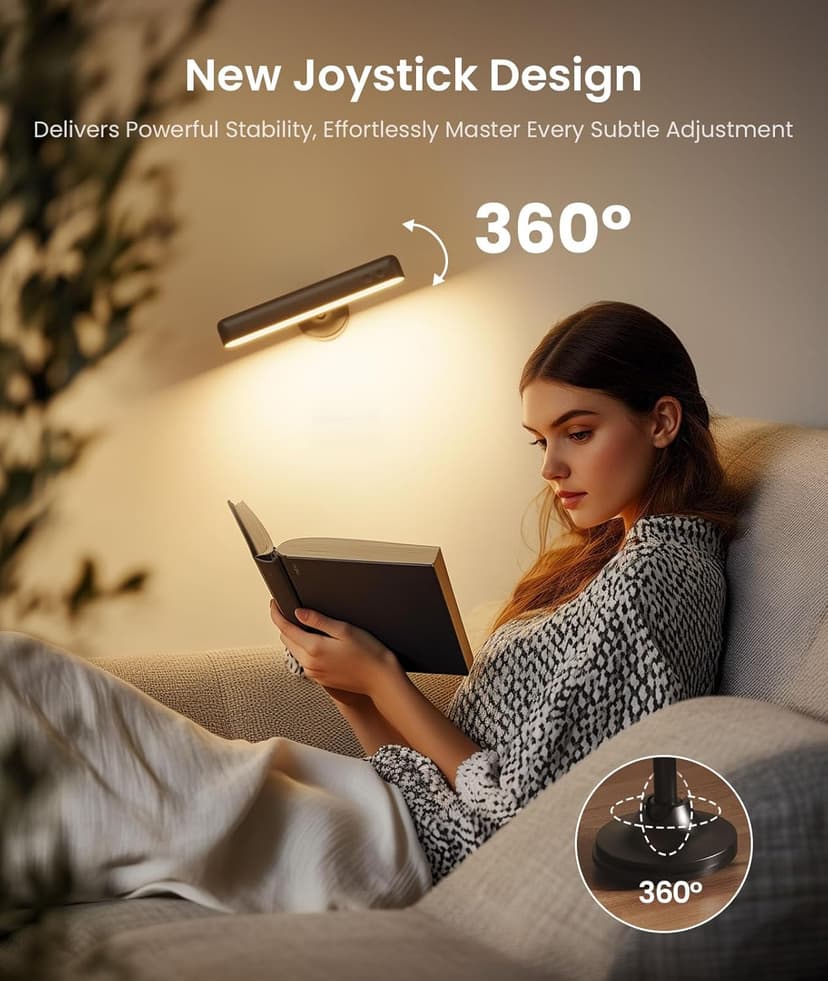 Rechargeable Wall Sconces LED Wall Lights with 7500mAh Battery Lamp for Bedroom, Touch and Remote Control, 3 Colors Wall Light 360° Rotate Dimmable Brightness with 15 RGB Colors