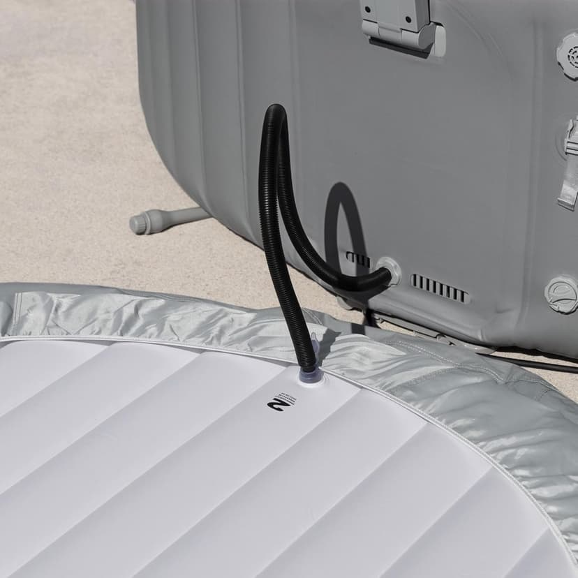 Bestway SaluSpa Hawaii Smart AirJet Inflatable Hot Tub Round Portable 6 to 8 Person Spa with 190 AirJets, App Control and EnergySense Cover, Grey