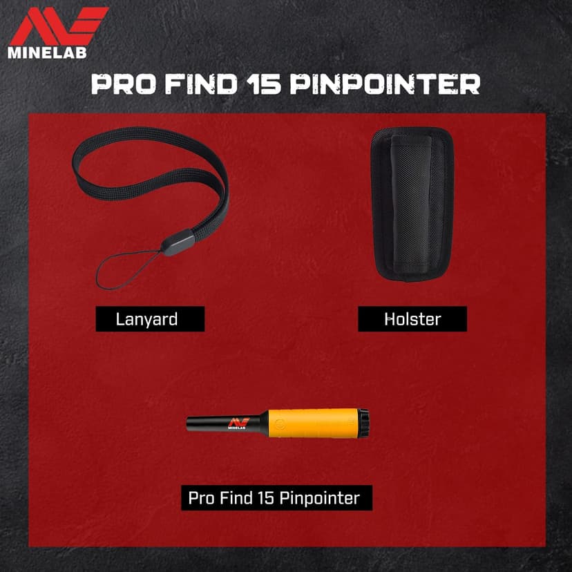 MINELAB PRO-FIND 15 Waterproof Pinpointer Metal Detector for Adults with Audio Indication (Holster Included)