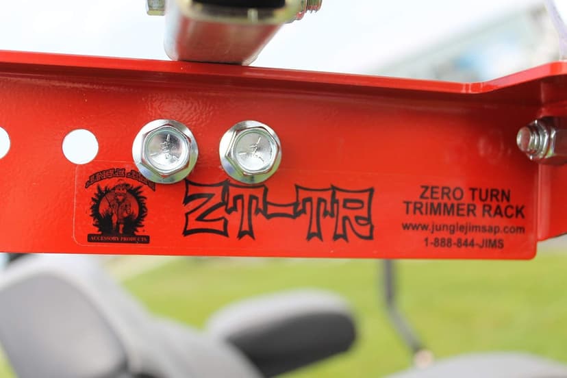 Jungle Jim’s ZTR-TR Zero Turn Mower Trimmer Holder – Adjustable Fit for 1"-2" Roll Bars – Quick Clamp Locking System