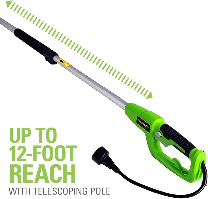 Greenworks 7 Amp (2-In-1) 10-inch Corded Electric Polesaw, PSCS06B01