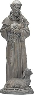 Roman – 15.25" St. Francis Garden Statue, Religious Outdoor Décor for Yard or Garden, Spiritual Gift for Nature and Animal Lovers