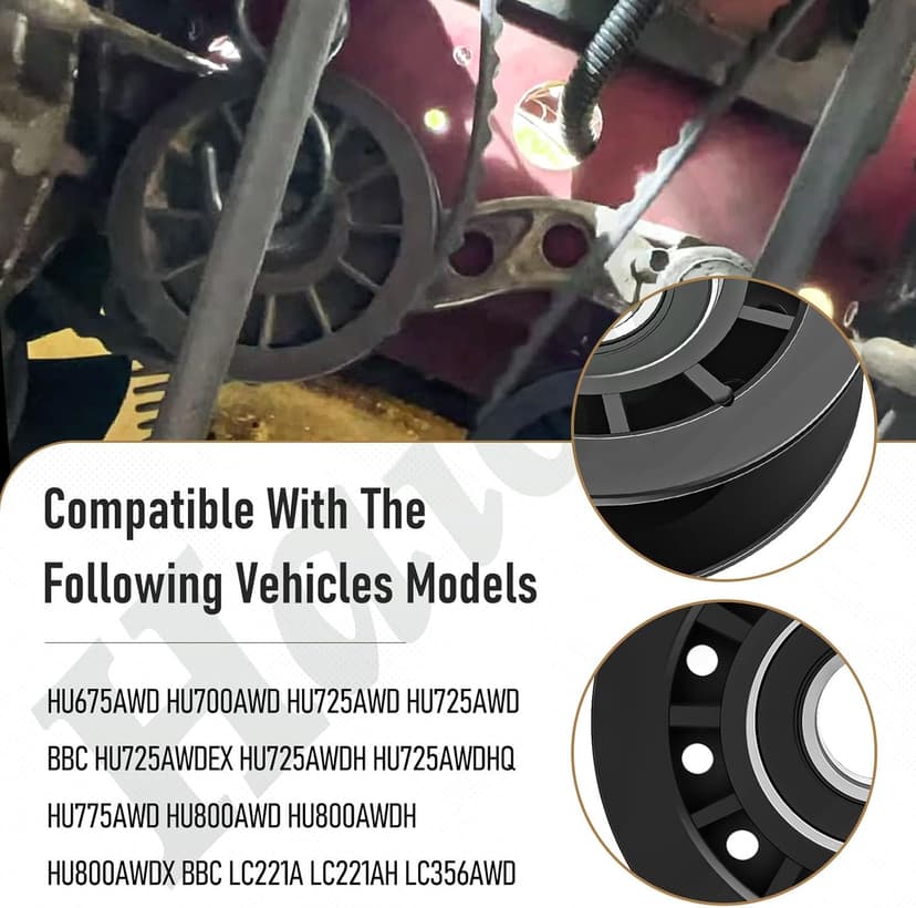 587973001 587969201 Idler Pulley Assembly Compatible With Husqvarna Craftsman Walk-Behind Lawn Mowers, for Lawn Mower Decks Idler Pulley HU725AWD/BBC, HU725AWDHQ, LC221RH Replaces Previous 581904001