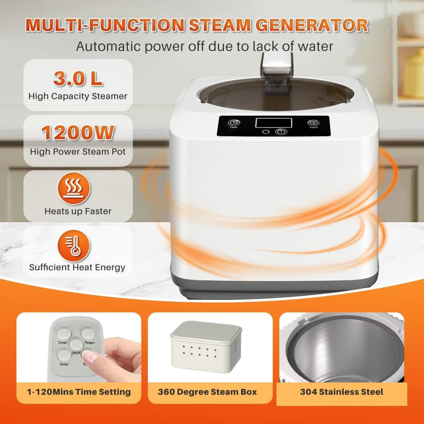 TOREAD Portable Infrared Steam Sauna with 660nm Red Light Therapy Saunas for Home,Red Light Sauna with 3L 1200W Steamer, Adjustable Temperature, Timer Setting, Remote Control, Folding Sauna Chair