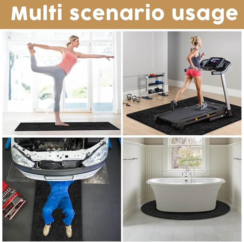 80 Inch Dia Round Hot Tub Mat, Large Washable Above Ground Protector Pad Water Absorb with Slip-Proof Backing, Portable Spa Pool Accessories for Outdoor Indoor Hot Tubs Protect from Wear (80“ Round)