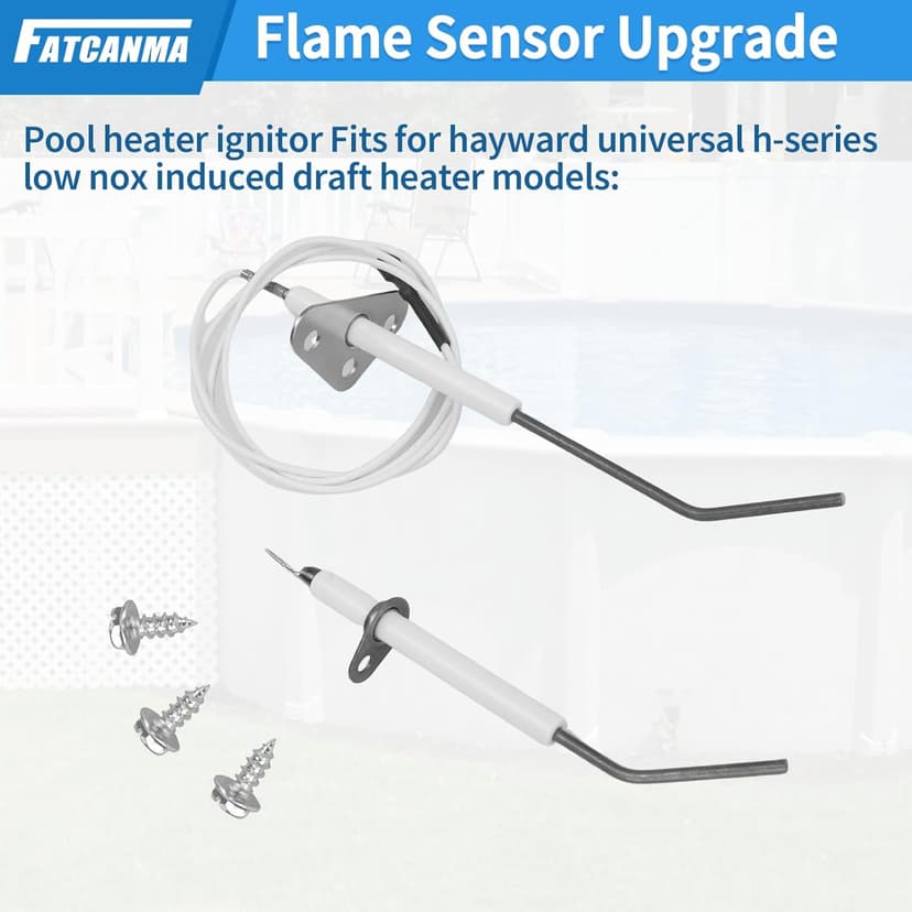 IDXLFLS1930 Flame Sensor Replacement fit for Hayward Pool Heater Parts, Pool Heater Ignitor Compatible with Hayward Universal H-Series Induced Draft and Gas Heater H250IDL H300IDL H400IDL H150FD