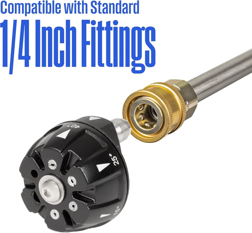 Westinghouse Pressure Washer 6-in-1 Nozzle Attachment - 3600 Max PSI, 1/4” Connector - for Gas and Electric Pressure Washers