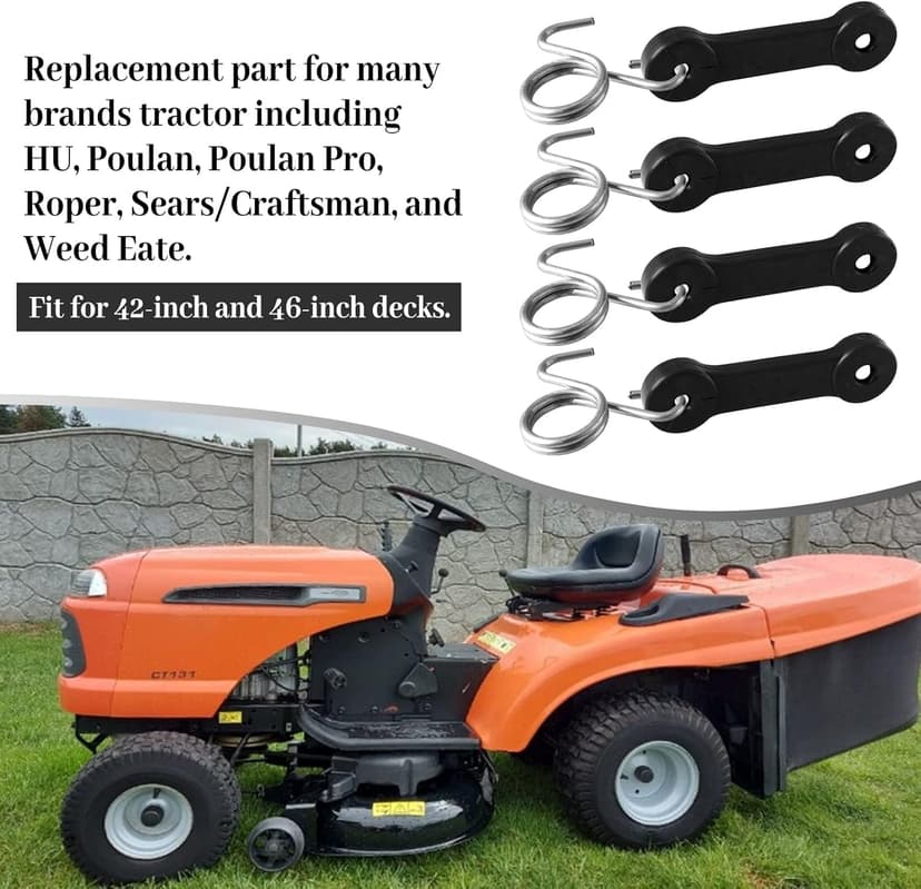 Bagger Latches for Crafts Mower - Rubber Latch Straps for Crafts hu sqvarna Poulan Pro Bagger, 532160793 Latch Hooks for Bagger Chute on Crafts HU Poulan Pro Riding Lawn Mower Tractor