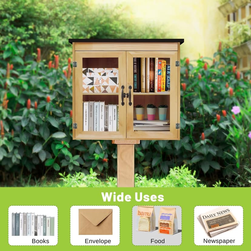 DIY little library box outdoo – Weatherproof, Durable Outdoor| Durable Outdoor Book Exchange | Community Sharing & Reading Encouragement