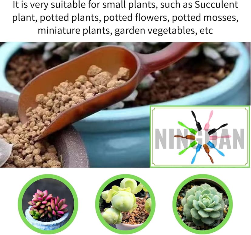 10pcs Bonsai Soil Scoops,Colorful Small Gardening Tools, Plastic Garden Soil Scoops,Suitable for Small Mini Potting Scoop for Plant Flower Succulent,or Milk Powder (Five colors)