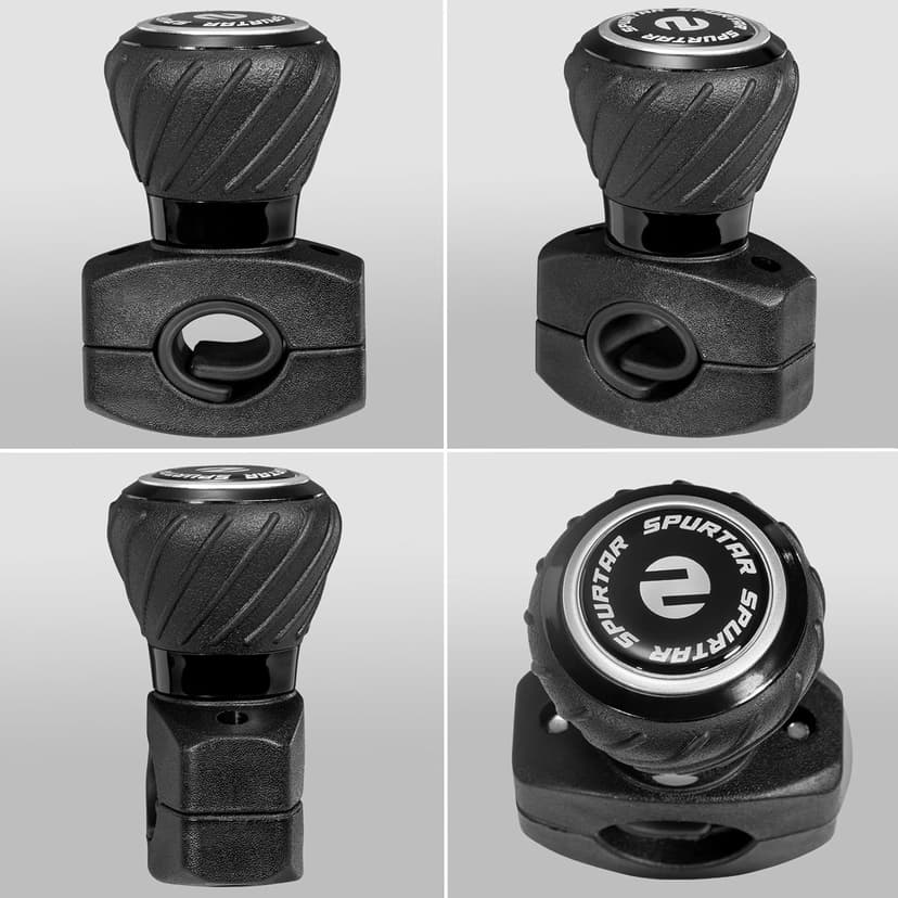 Spurtar Steering Wheel Knob Spinner, 2Pack Universal Car Suicide Knob Power Handle Spinner Fit for Cars, Truck, Forklift, Mower, Tractor, Boat, Golf Cart – Black