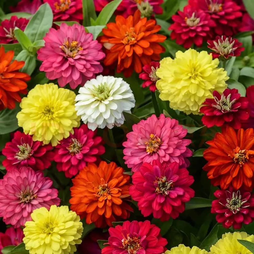 1000+ Crazy Blend Zinnia Seeds for Planting, Heat & Drought Tolerant, Zinnia Elegans Lilliput Seeds, Garden Cut Flower Mix, Non GMO, Untreated Mixed Color Zinnia Flowers