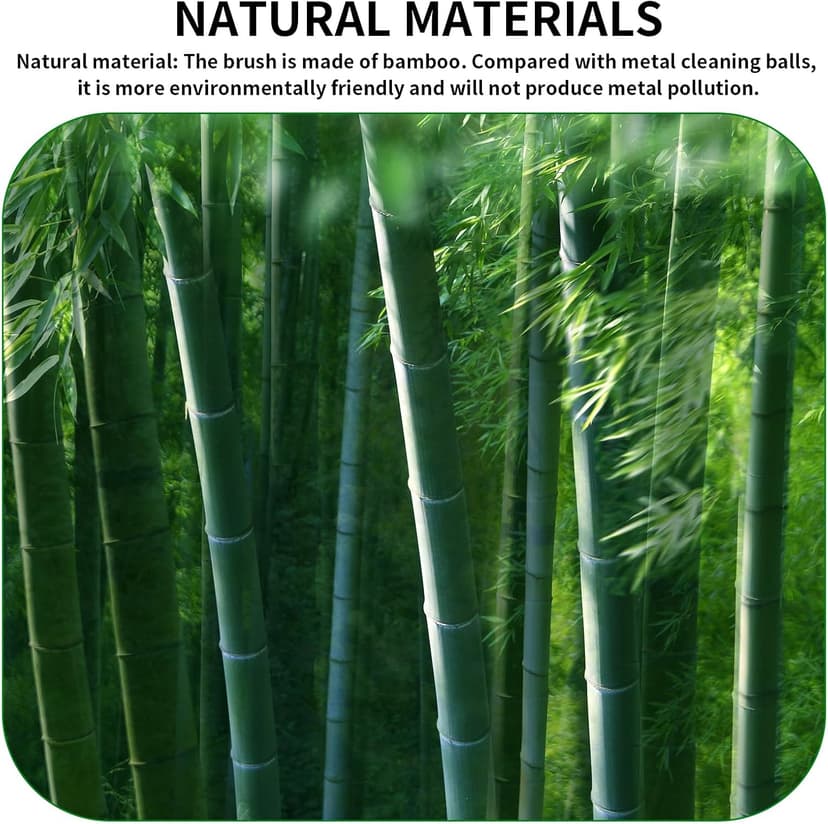 2 Packs,Bamboo Wok Brush, Refined Kitchen Cleaning Brush, Traditional Natural Bamboo Pot Brush, One Piece Structure,Powerfully Scrub Pots and Jars of Stains (Small, Flat Mouth)