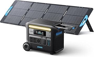 Anker SOLIX F2000 Portable Power Station, Powerhouse 767, 2048Wh GaNPrime Solar Generator with 200W Solar Panel, LiFePO4 Batteries, 4 AC Outlets Up to 2400W for Home, Power Outage, Outdoor Camping