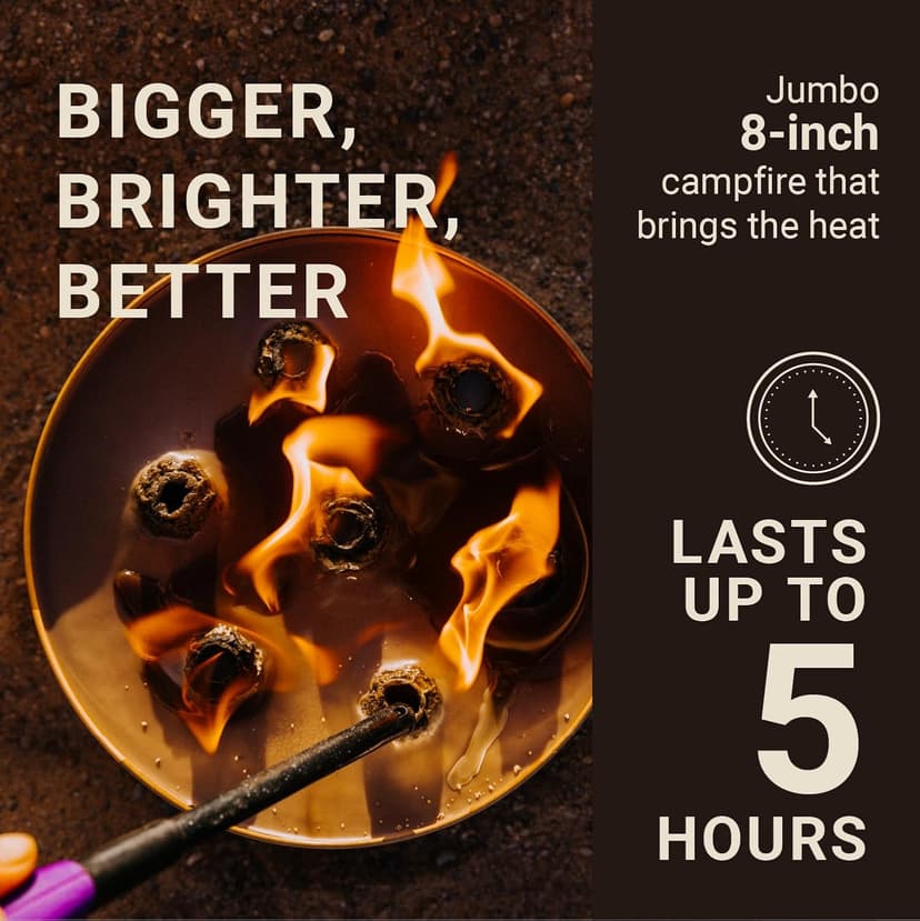 Radiate 2 Pack XL 8" Portable Campfire As Seen On Shark Tank - Up to 5 Hours of Burn Time, Reusable Travel Fire Pit for Camping, Patios and Beach Days - Great Alternative to a Real Fire - Made in USA