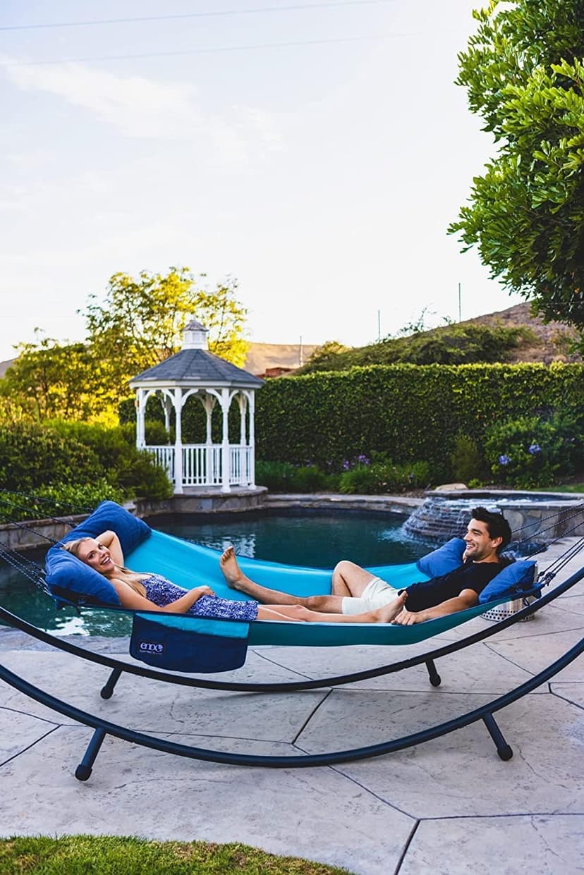 ENO SuperNest SL Hammock - 1 to 2 Person Backyard Hammock - Outdoor Patio Furniture for Backyard, Lawn, or Balcony - Coastal Blue