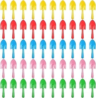 50 Pcs Mini Colorful Metal Hand Shovel 7.87 x 2.56 Inch Mini Trowel Set Garden Tools Small Garden Shovel Kids Shovels for Digging Gardening Soil Planting Transplanting Women Men, 5 Colors