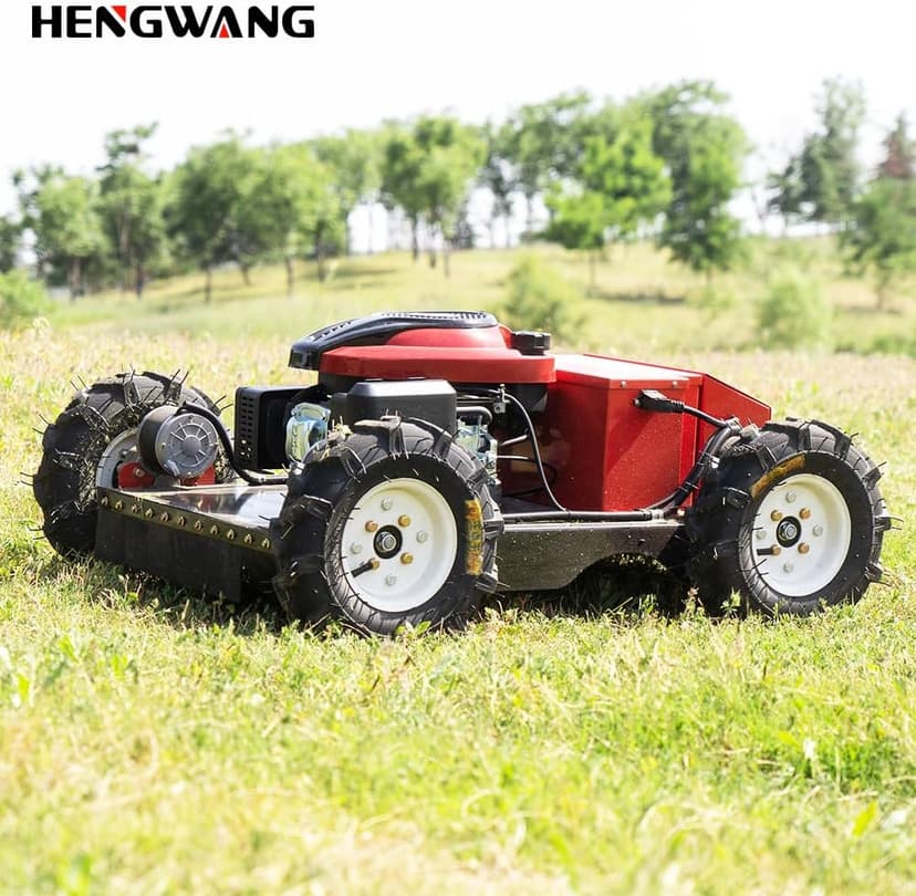 Remote Control Lawn Mower Electric Start 30° Climbing Four-Wheel Drive All Terrain Grass Cutter Yard Mower (HW-196-55JY)