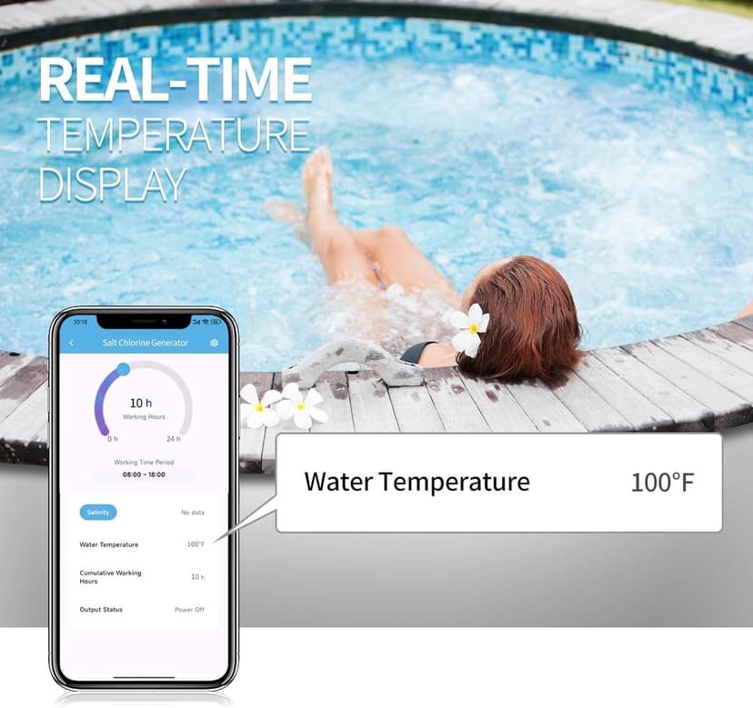 WiFi Salt Chlorine Generator, Briidea Chlorine Generator with USA Titanium Salt Cell, Designed for Hot Tubs & Swim Spas Up to 2,000 Gallons, Advanced APP Remote Control