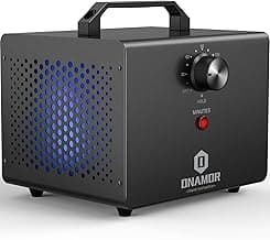 ONAMOR Ozone Generator 77000mg, Ozone Machine Ionizer O3 Deodorizer for Home, Basement, Smoke, and Pet Room (Eliminating Odors Area up to 4000 Square Feet, All Metallic Black)