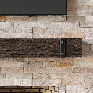 Thermastone 72 Inch Concrete Fireplace Mantel Shelf | Banded Style | Non-Combustible & Heat Resistant | Indoor or Outdoor Use | ProCoat Coating for Heavy-Duty Protection | Lighter Weight