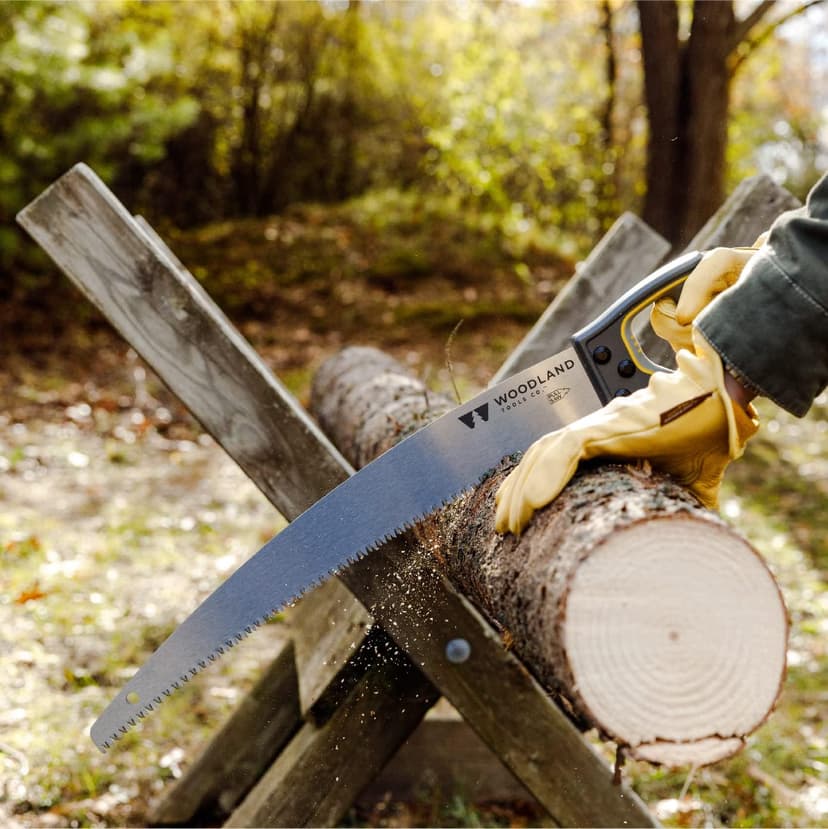 Woodland Tools Co. D-Handle Pruning Saw - Durable Gardening Saw with Ergonomic Grip for Branch Trimming and Deadwood Cutting