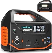 Portable Power Station 600W,293Wh Portable Generator for Home Use, Quiet Generator for Camping Travel Emergency CPAP Survival Backup Outdoor Apartment,100W PD & 110V Pure Sine Wave AC Outlet
