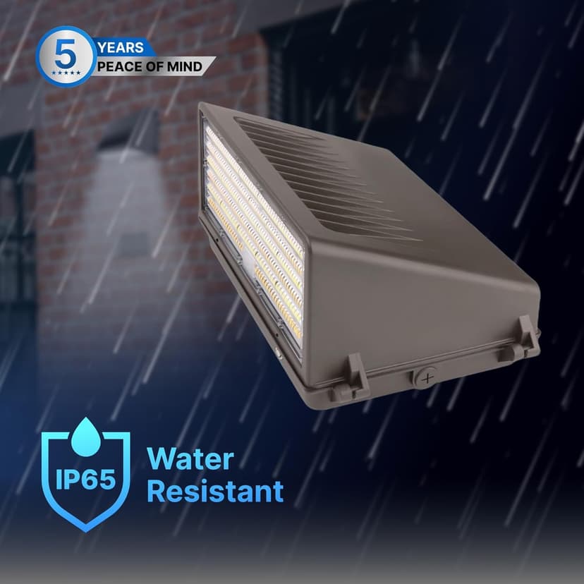 90W/63W/45W Full-Cutoff LED Wall Pack Lights, Selectable Wattage & CCT (5000K/4000K/3000K), LED Wall Light, Energy Efficient, Durable, Outdoor Commercial Wall Pack Light, 14,900LM
