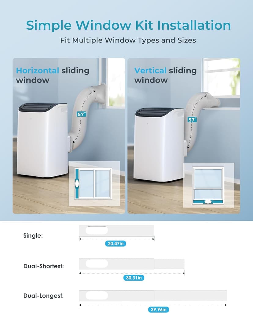 EUHOMY Portable Air Conditioners 12,000 Btu, 4 in 1 Portable Cooling AC with Heat, Dehumidifier, Fan Modes, Quiet Stand-up AC with 46dB Low Noise & Sleep Mode for Bedrooms, room up to 550 Sq.Ft