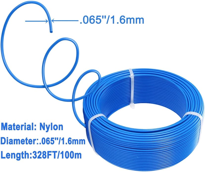 .065''/1.6mm Grass Trimmer Line 328ft/100m Round Nylon Weed Trimmer String Line