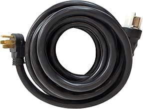 DuroMax XP5025GC 50-Amp 25-Foot 6-Gauge 14-50 CS6364 Heavy Duty Generator Cord for Home Power Backup, Black