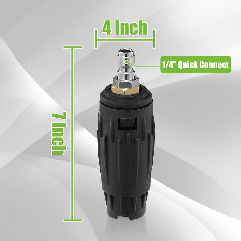 JOEJET Pressure Washer Tips, Adjustable Pressure Washer Nozzle with 5 Spray Nozzle Tips, 1/4 Inch Quick Connect, 3000 PSI
