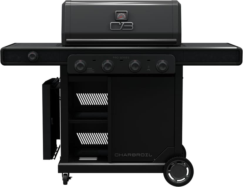 Char-Broil® Pro Series™ with Amplifire™ Infrared Technology 4-Burner Propane Gas Grill Cabinet with Side Burner, Black - 463281024