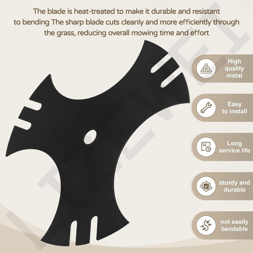 3 Pcs Universal 9" x 9" (1/2 inch Hole) Edger Blade, 3-Side Edger Star Blade for Craftsman Walk Behind Edger, Mclane 2059, Also for Power Trim Edgers Tru-Cut Edgers King Lawn Edgers