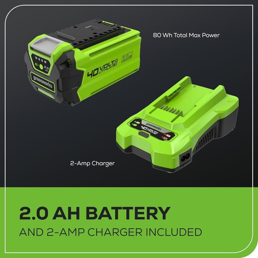 Greenworks 40V Cordless String Trimmer + Leaf Blower Combo Kit, 2.0Ah Battery and Charger Included