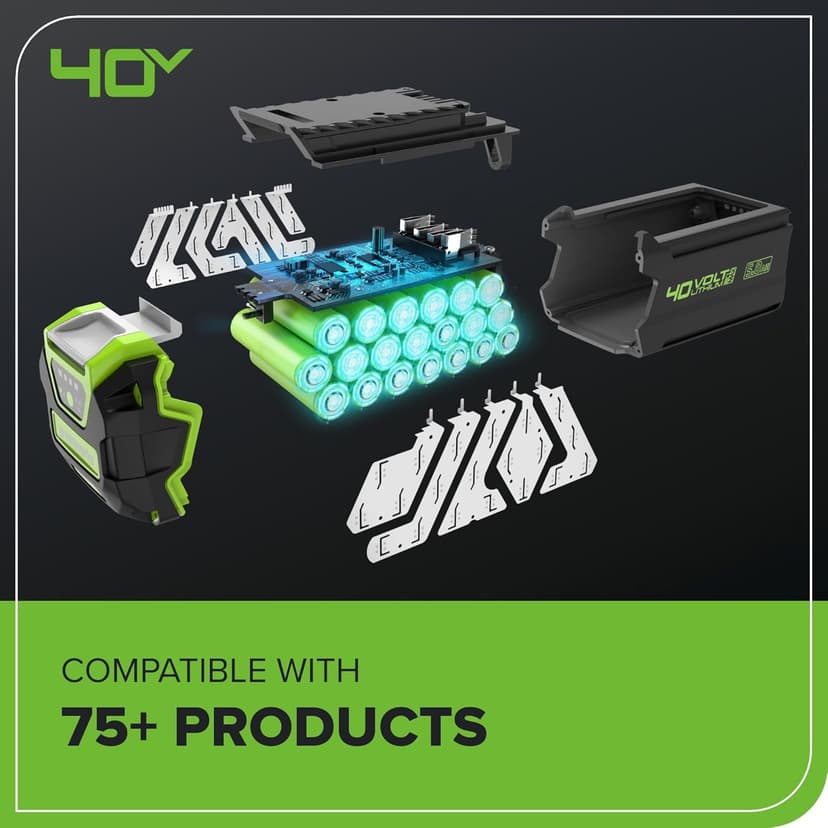 Greenworks 40V (75+ Compatible Tools) 16” Cordless Snow Blower, 5.0Ah Battery and Charger Included, SN40B410